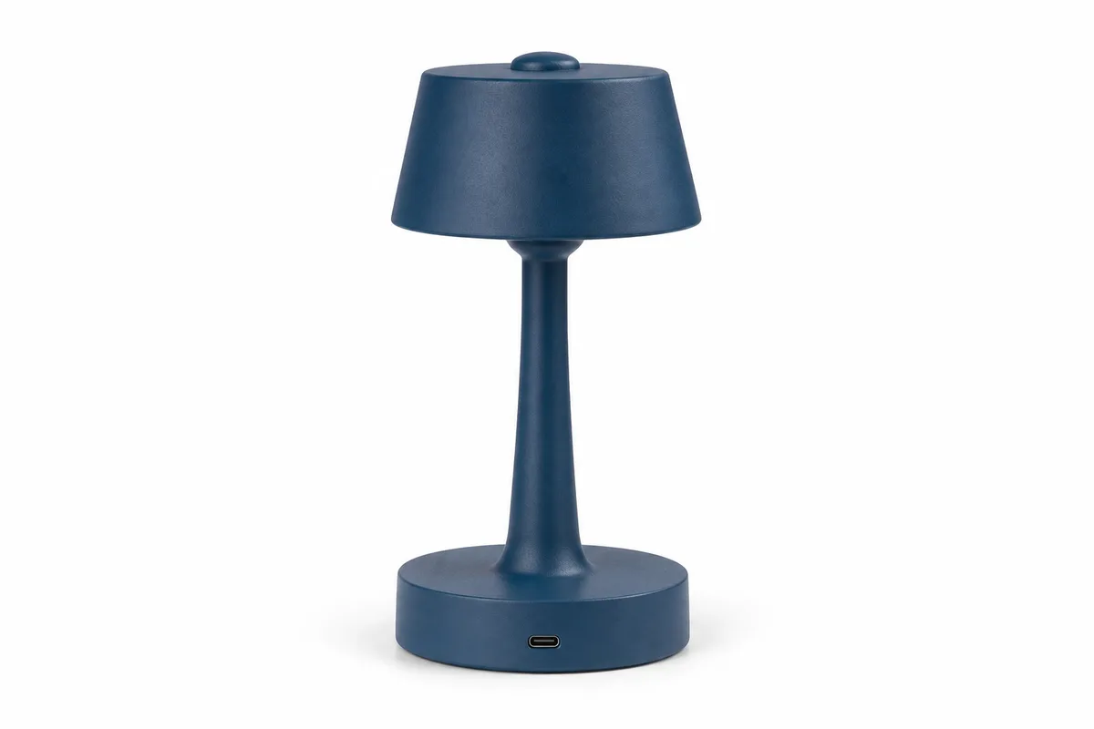 Drift Portable Accent Lamp, 10-Inch in deep tidal blue — studio product photograph